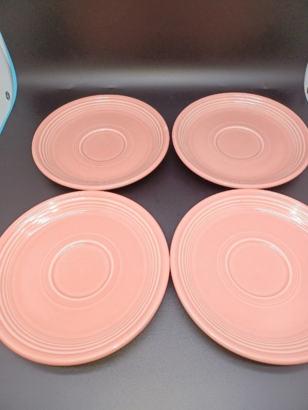 Fiesta rose saucers 4 pc retired color P86 Fiestaware Pink
